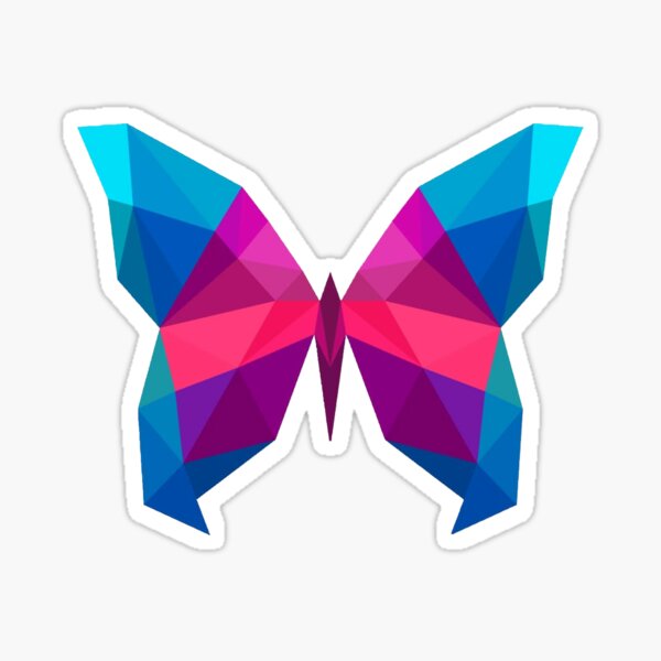 MINIMALIST LOW POLY BUTTERFLY Sticker