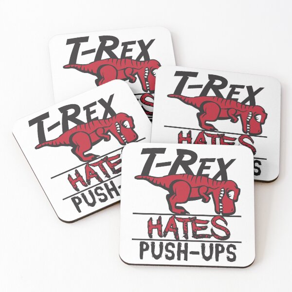 Item preview, T-Rex Hates Push-ups Red designed and sold by overstyle.