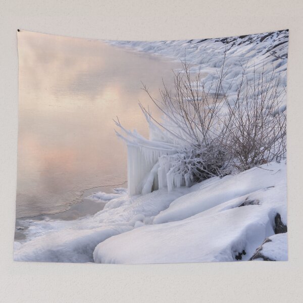 Item preview, Icy - Coral Pink And White on the Lakeshore designed and sold by Georgia Mizuleva.