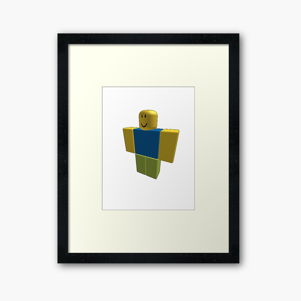 Roblox Default Character 2006 Version Framed Art Print By Orkney123 Redbubble - roblox character 2006