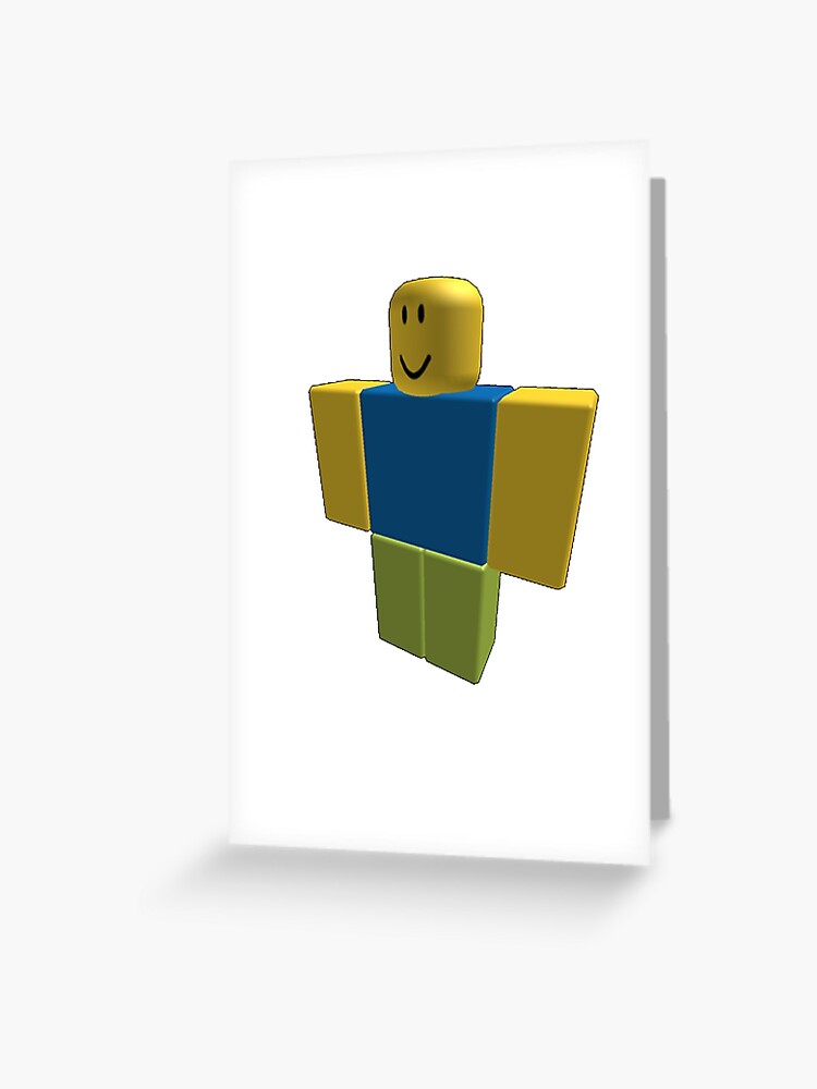 Roblox Default Character 2006 Version Greeting Card By Orkney123 Redbubble - roblox oof character