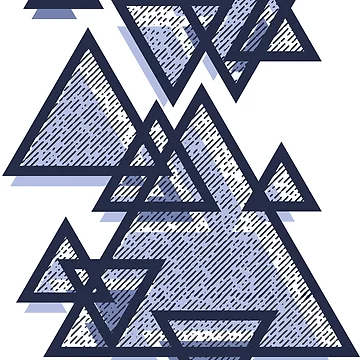 Artwork thumbnail, Retro Triangles Pattern by Os Frontis