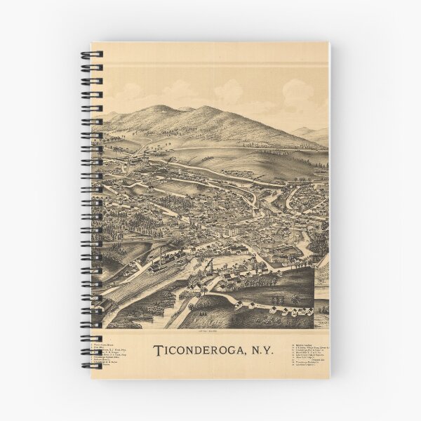 Item preview, Aerial View of Ticonderoga, New York (1891) designed and sold by allhistory.