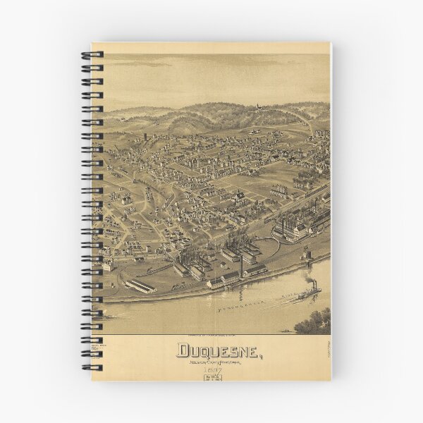 Item preview, Aerial View of Duquesne, Allegheny County, Pennsylvania (1897) designed and sold by allhistory.