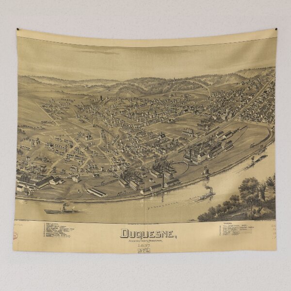 Item preview, Aerial View of Duquesne, Allegheny County, Pennsylvania (1897) designed and sold by allhistory.
