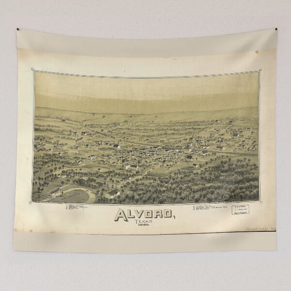 Item preview, Aerial View of Alvord, Texas (1890) designed and sold by allhistory.