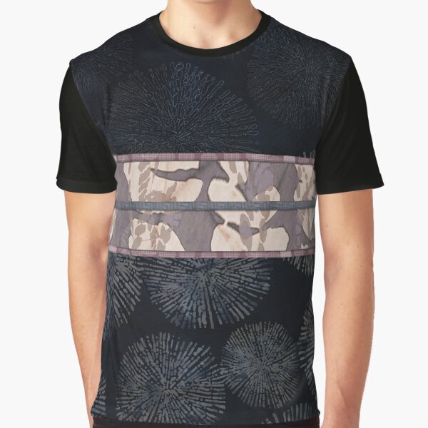 Sea Urchin Shibori Obi Print Graphic T-Shirt