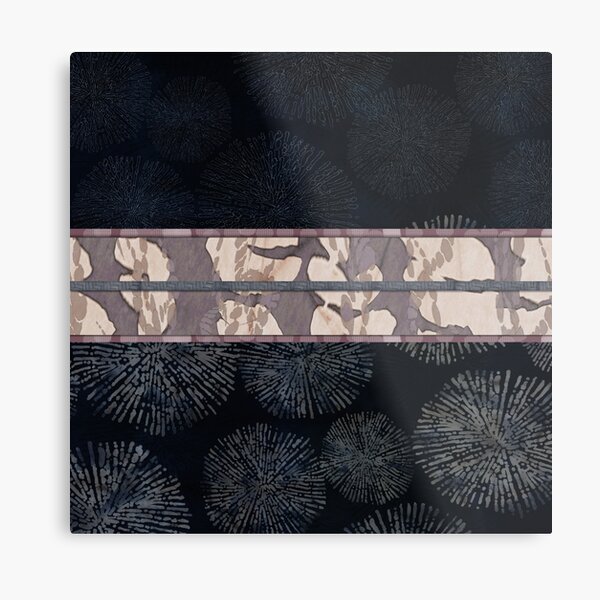 Sea Urchin Shibori Obi Print Metal Print