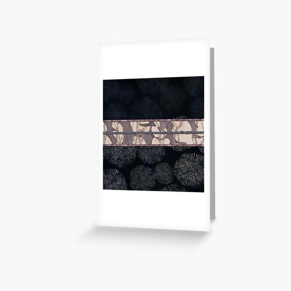 Sea Urchin Shibori Obi Print Greeting Card
