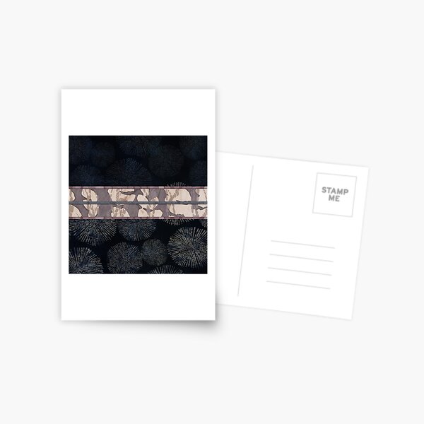 Sea Urchin Shibori Obi Print Postcard