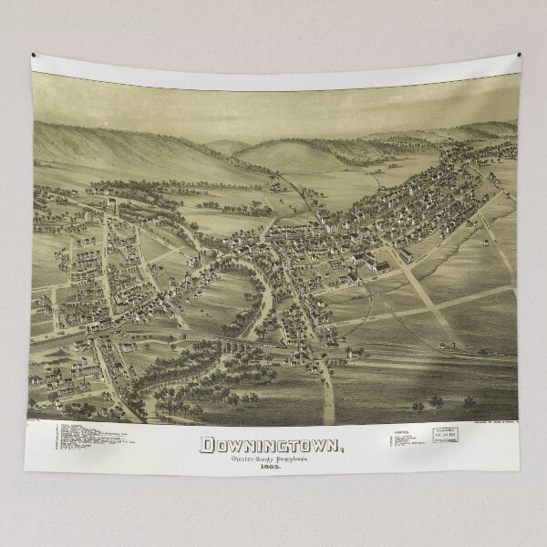 Item preview, Aerial View of Downington, Pennsylvania (1893) designed and sold by allhistory.