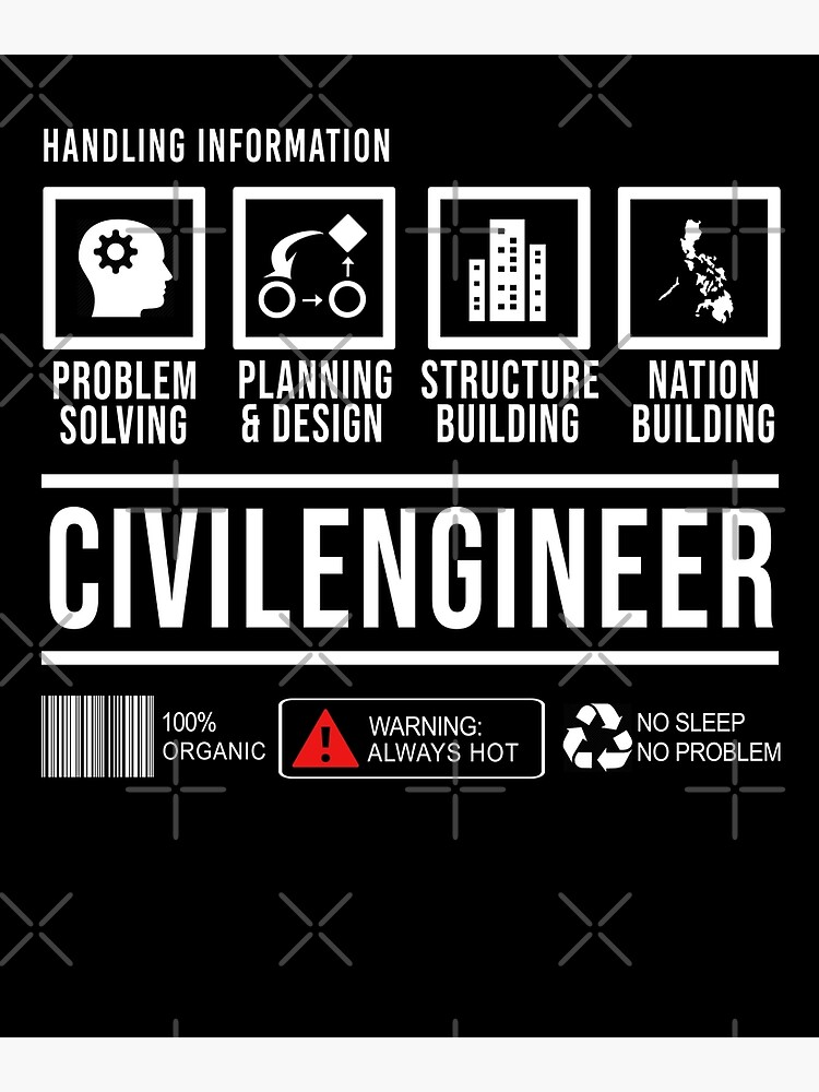 "Funny Civil Engineering Definition Novelty Design" Poster by