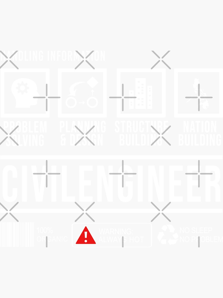 "Funny Civil Engineering Definition Novelty Design" Sticker for Sale by