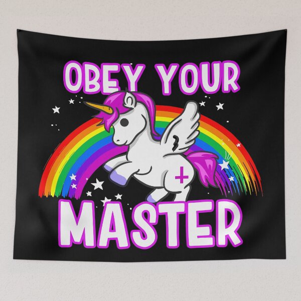 Item preview, Obey Your Master - Unicorn Rainbow Heavy Metal designed and sold by anziehend.