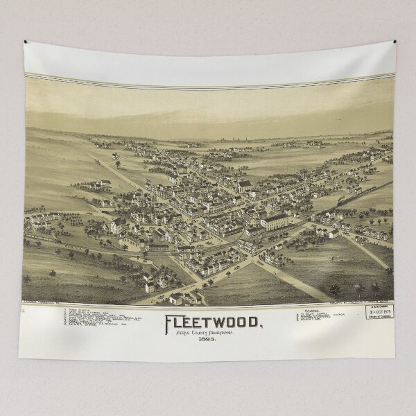 Item preview, Aerial View of Fleetwood, Pennsylvania (1893) designed and sold by allhistory.