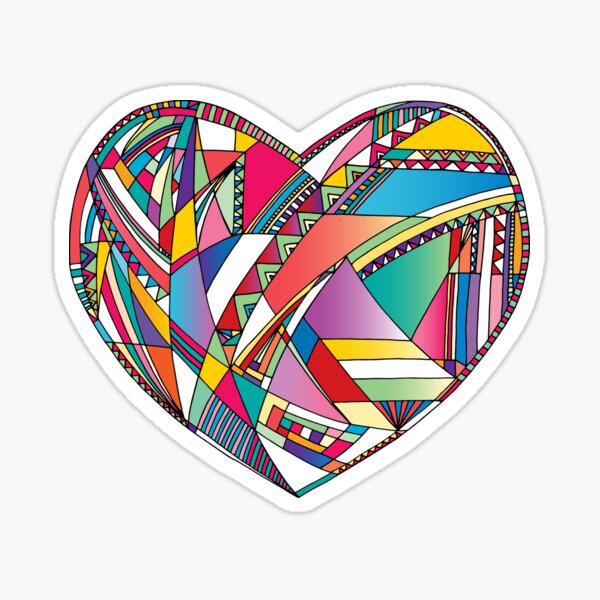 "Heart art" Sticker for Sale by xgart Redbubble