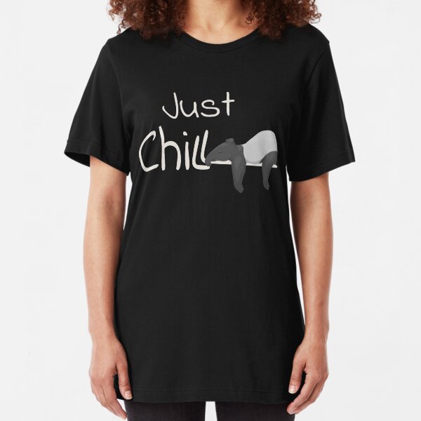 Just Chill Tapir | gechillter Schabrackentapir beim Schläfchen Geschenk Slim Fit T-Shirt