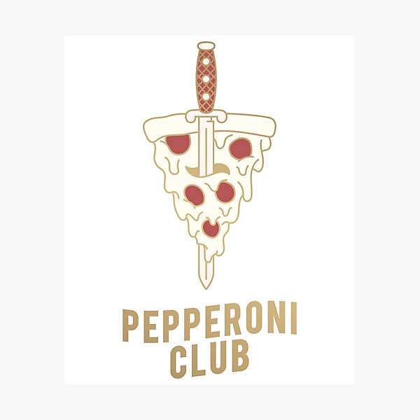 Artikelvorschau, Pepperoni Club Lustige Pizza entworfen und verkauft von TotalityDesigns.