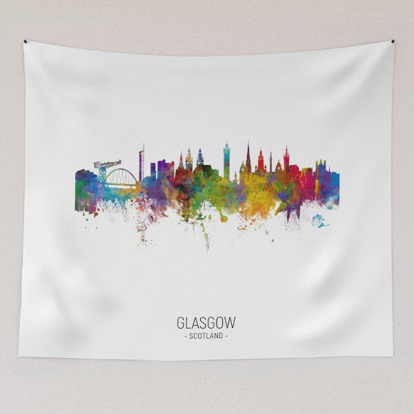 Item preview, Glasgow Scotland Skyline designed and sold by ArtPrints.