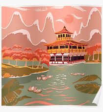 Kyoto goldene Pagode Poster
