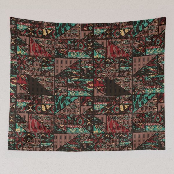 Item preview, Tribal Southwestern Earth tone Indian Art designed and sold by Delights.