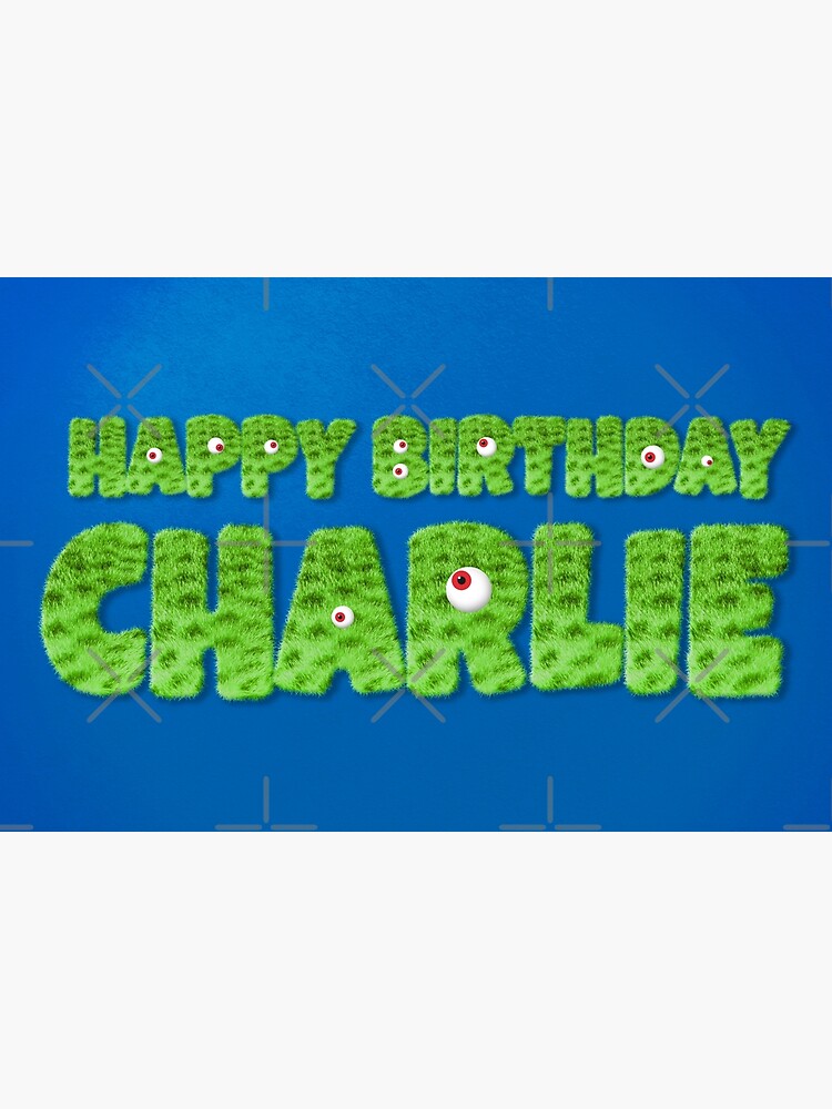 Carte De Vœux Conception De Carte De Voeux Joyeux Anniversaire Charlie Furry Monster Par Ltfrstudio Redbubble