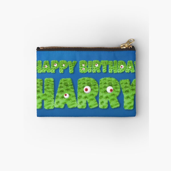Item preview, 'Happy Birthday Harry' Furry Monster Greeting Card Design designed and sold by Rodney's Marketplace.
