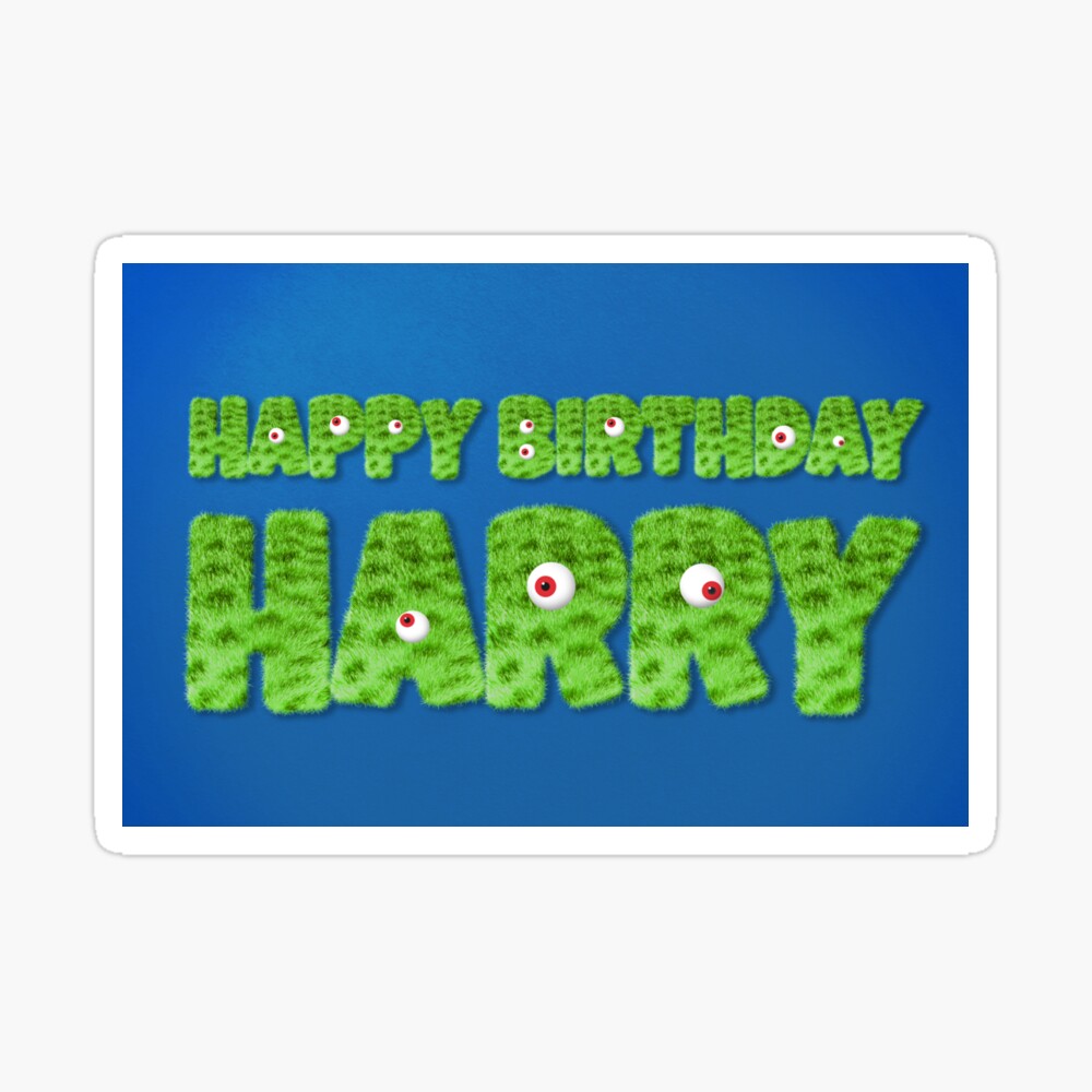 Carte De Vœux Conception De Carte De Voeux Joyeux Anniversaire Harry Furry Monster Par Ltfrstudio Redbubble