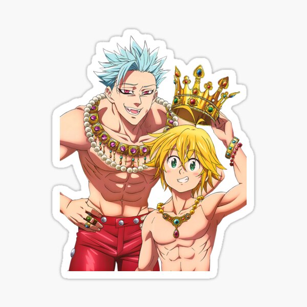 Meliodas y Ban Pegatina