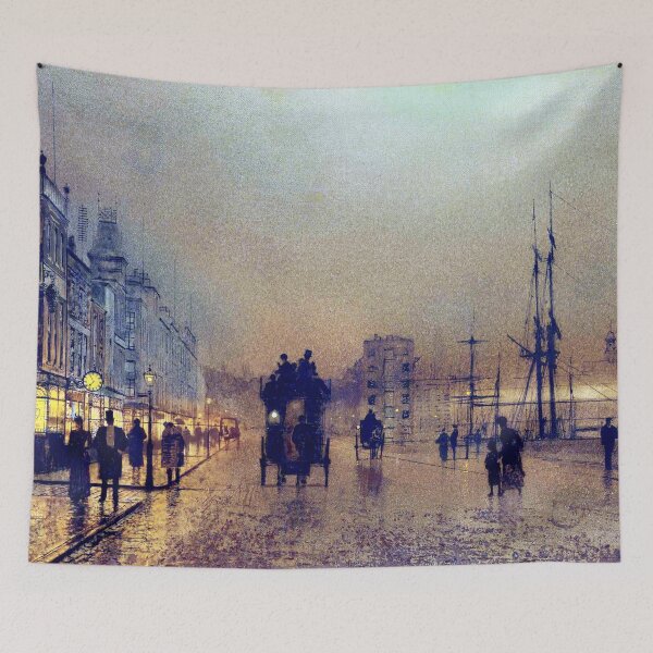 Item preview, Glasgow, twilight by John Atkinson Grimshaw designed and sold by DejaVuStudio.