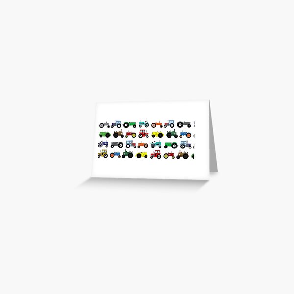 Tractors Print Greeting Card
