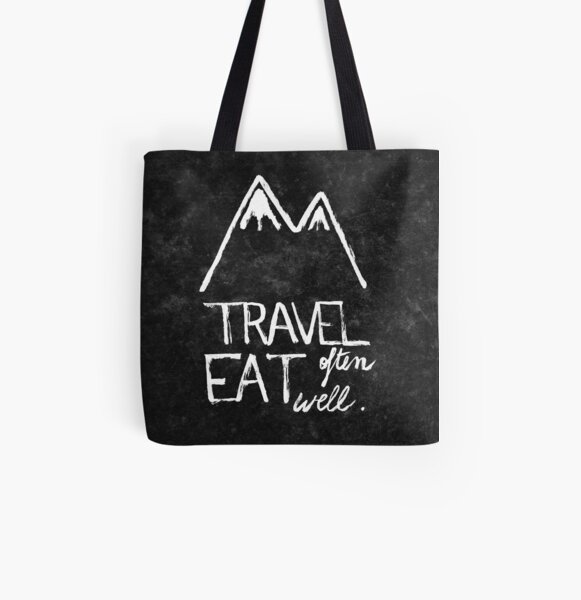 Travel often, eat well All Over Print Tote Bag