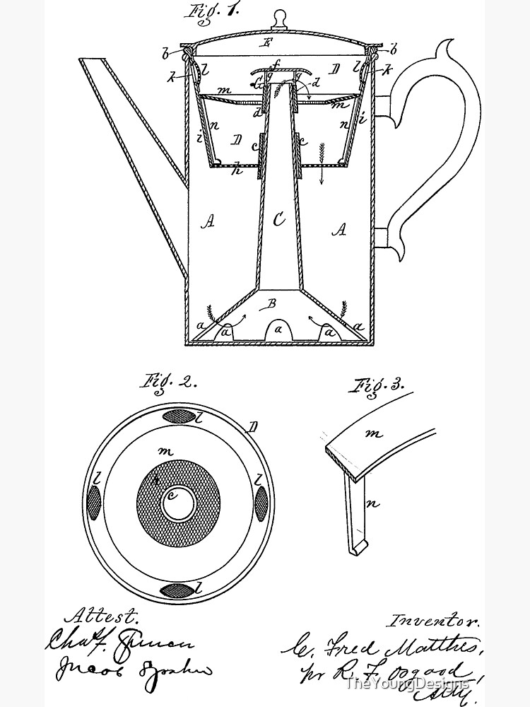 Vintage Coffee Maker Collection Hand Draw Black And White Clip Art