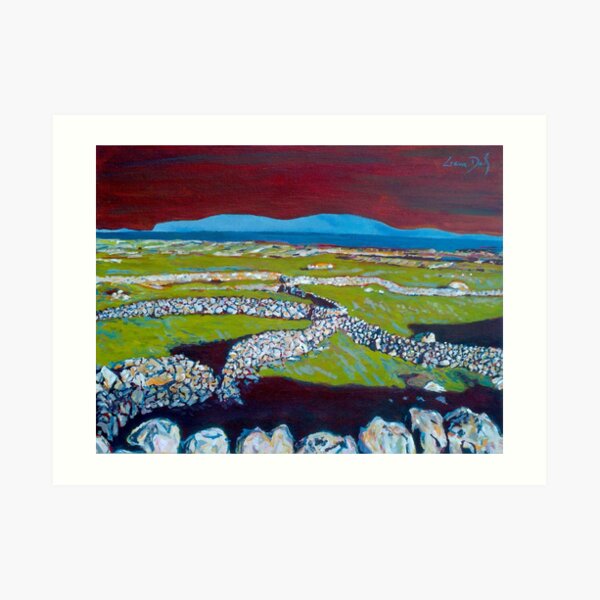 Stone Walls and the Grass is Green II (Ireland) Art Print