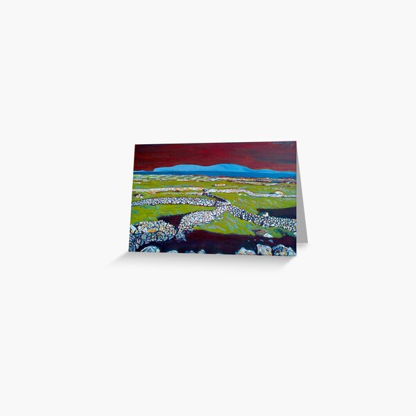 Stone Walls and the Grass is Green II (Ireland) Greeting Card