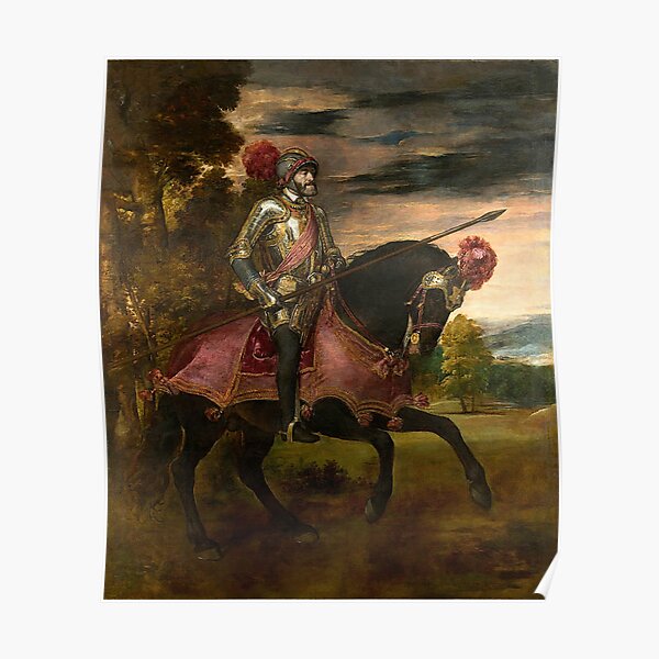Titian, Equestrian Portrait of Charles V, 1548 Poster