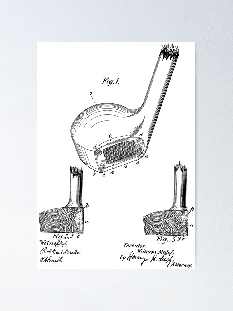 Golf Club Vintage Patent Hand Drawing Art Board Print for Sale by  TheYoungDesigns