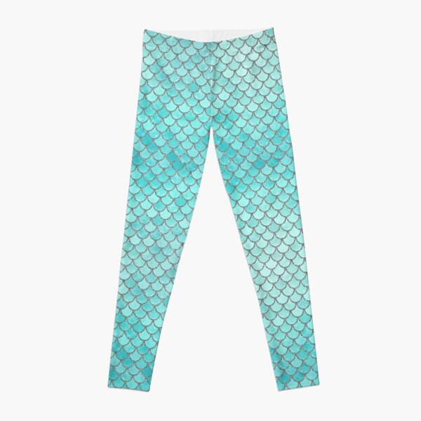 Mint Mermaid Scales Leggings