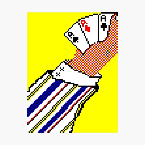 "Windows 95 Solitaire Card Back 'CardHand' Pattern" Photographic Print ...
