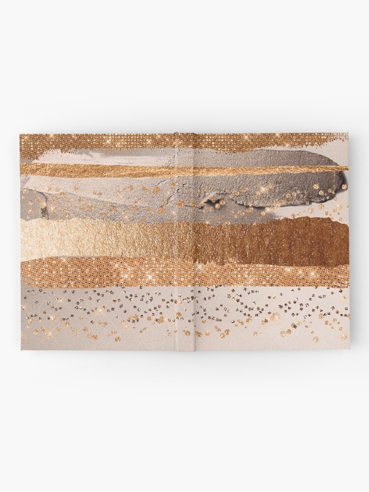 Alternate view of Glitter and Metal Foil Strokes on Copper Blush Metal Hardcover Journal