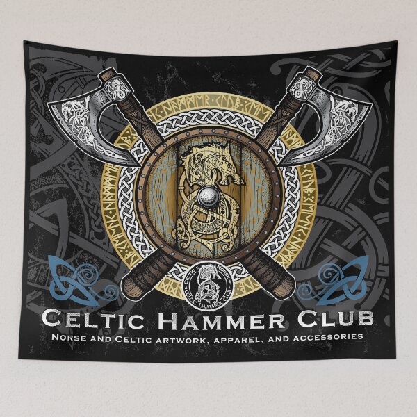 Item preview, Celtic Hammer Club Banner designed and sold by celthammerclub.