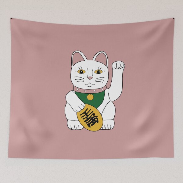 Item preview, Maneki Neko - lucky cat - pink designed and sold by tuurskaya.