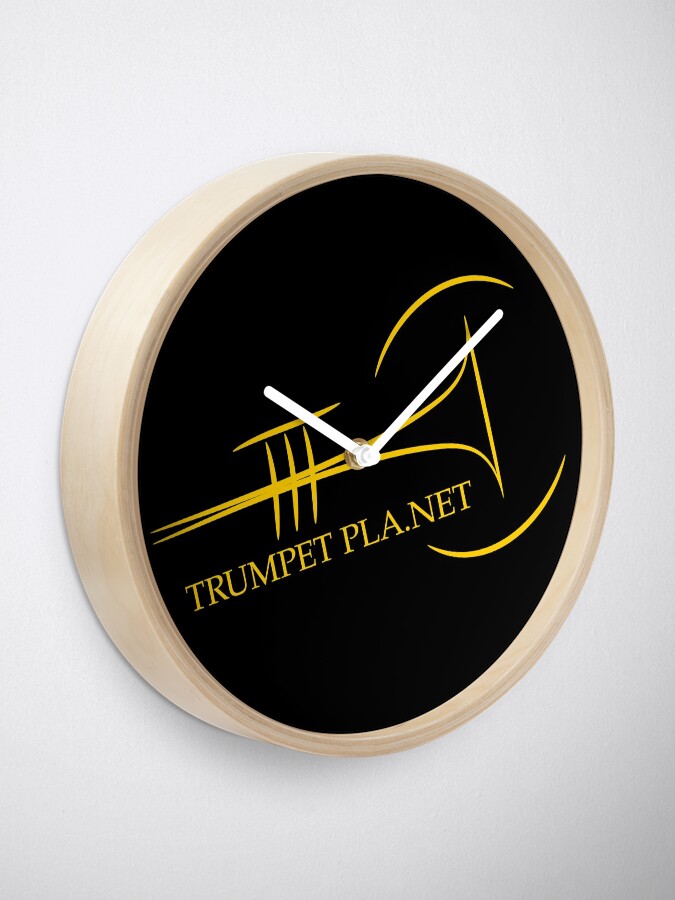 Alternate view of Trumpet Planet Logo Clock