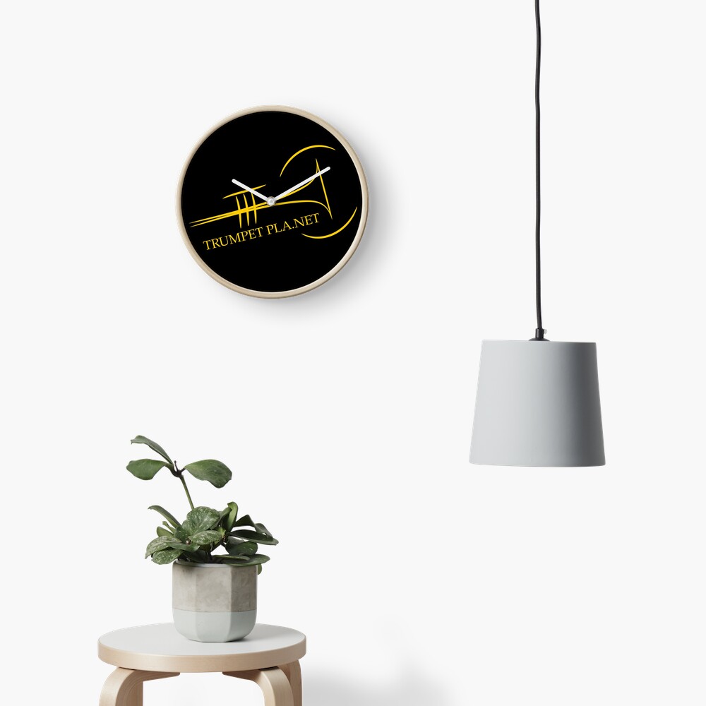 Trumpet Planet Logo Clock