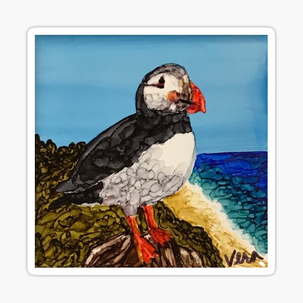 Jamie the Happy Perky Puffin Sticker