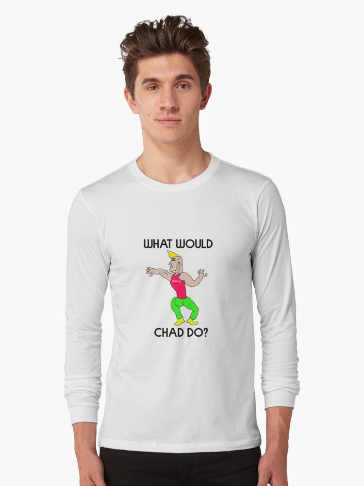 The God Giga Chad Meme Long Sleeve T-Shirt