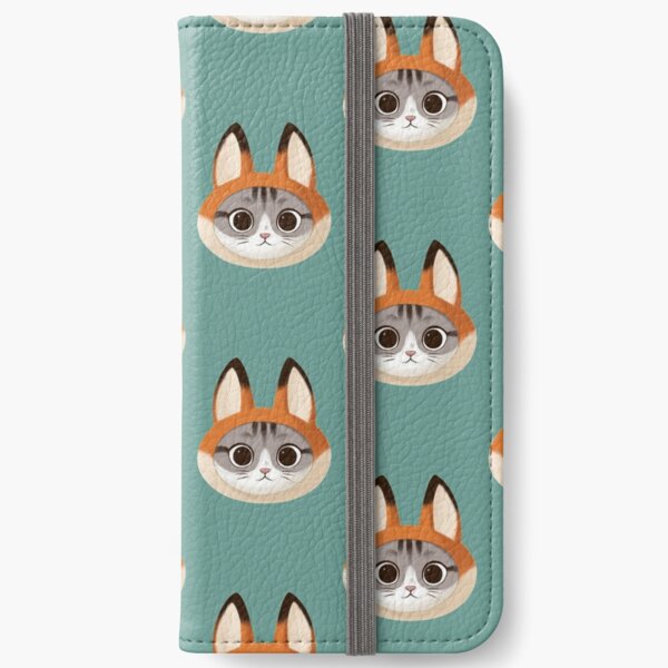 Cat with a fox hat iPhone Wallet