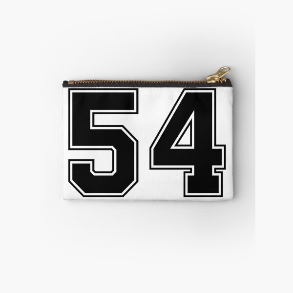 Item preview, 54 American Football Classic Vintage Sport Jersey Number in black number on white background for american football, baseball or basketball designed and sold by Marcin Adrian.