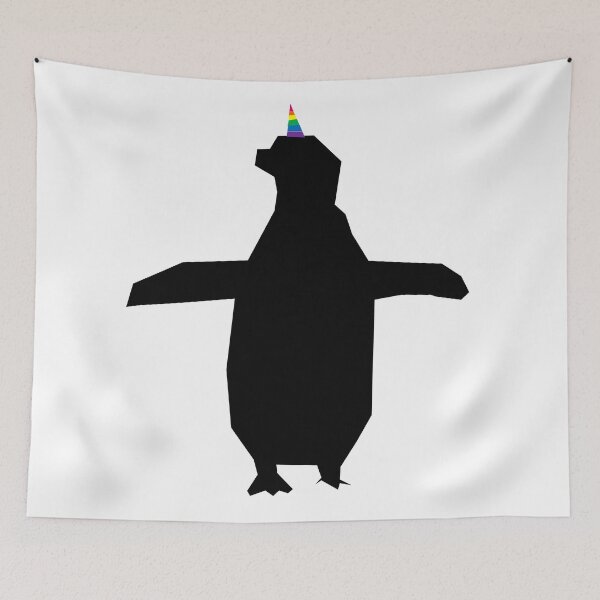 Item preview, Penguin unicorn silhouette  designed and sold by RabbitEars0225.