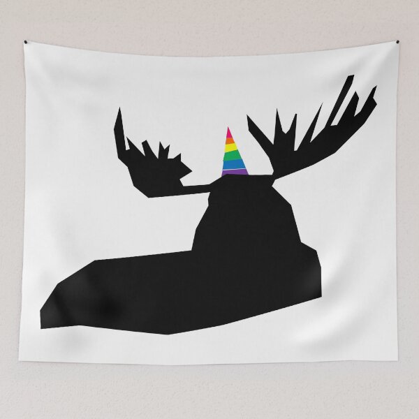 Item preview, Moose unicorn silhouette  designed and sold by RabbitEars0225.